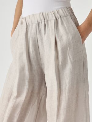 5. Damenhose aus Ramie Perlgrau