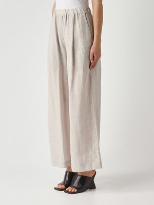 3. Damenhose aus Ramie Perlgrau