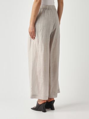 4. Damenhose aus Ramie Perlgrau