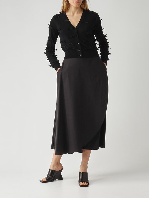 2. Cardigan donna in misto viscosa Nero Meimeij m6pz53