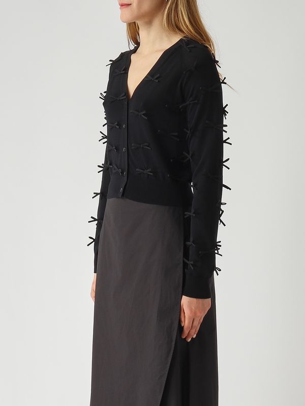 3. Cardigan donna in misto viscosa Nero Meimeij m6pz53