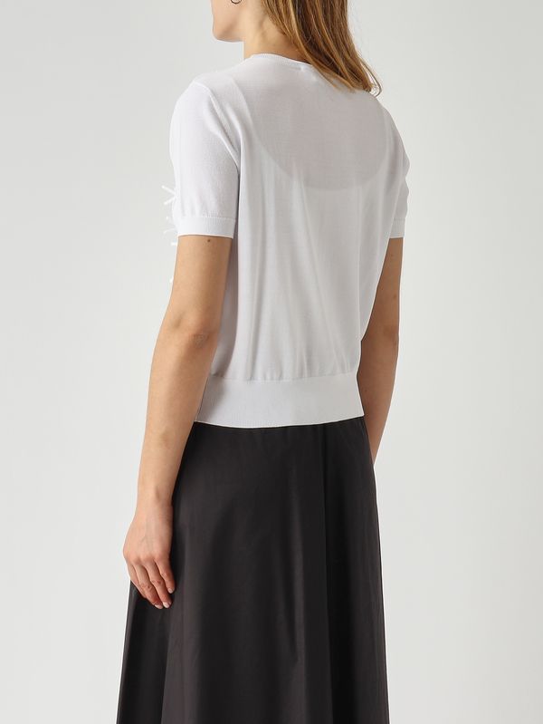 4. Pull femme en mélange de viscose Blanc Meimeij m6pz54