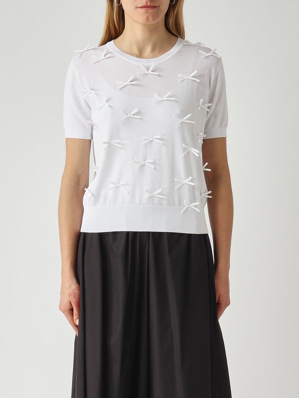 1. Pull femme en mélange de viscose Blanc Meimeij m6pz54