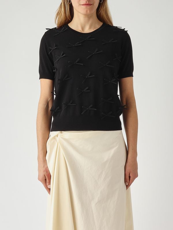 Women's viscose-blend sweater Black Meimeij