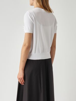 4. Pull femme en mélange de viscose Blanc