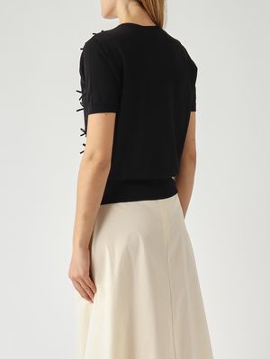 4. Pull femme en mélange de viscose Noir