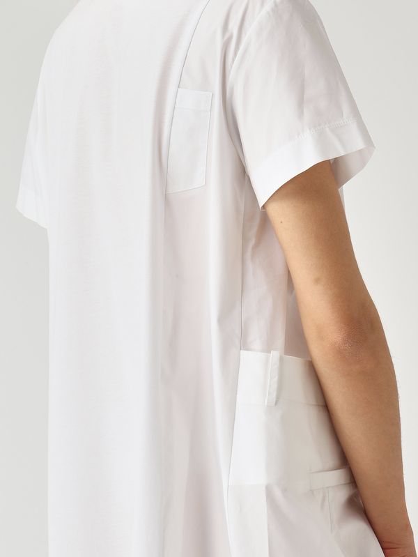 5. Vestido de mujer de algodón Blanco Óptico Meimeij m6ex12