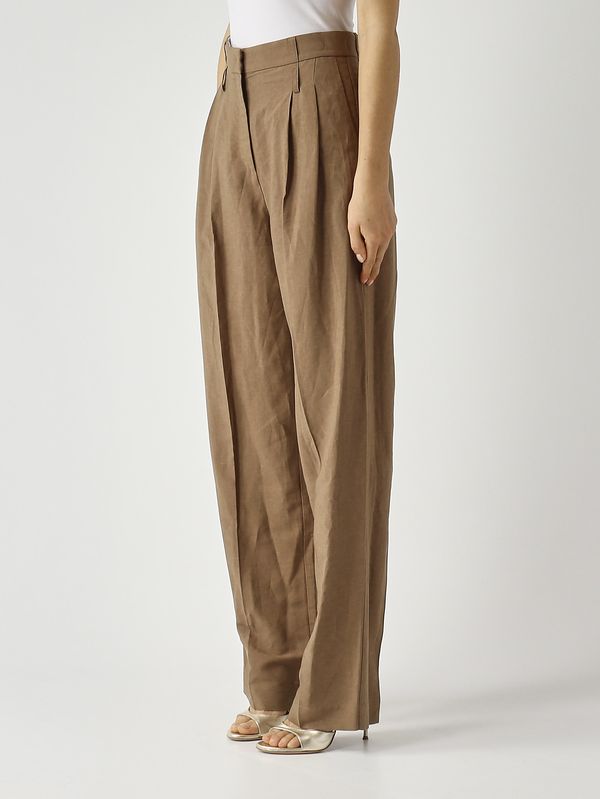 3. Damenhose aus Leinenmischung Hellbraun Meimeij m6ei00