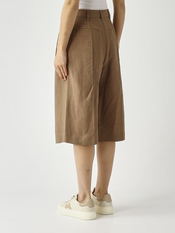 4. Damen-Bermudashorts aus Leinenmischung Hellbraun Meimeij m6ei02