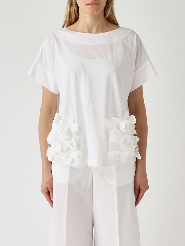 1. Camiseta de mujer de algodón Blanco Óptico Meimeij m6ex09