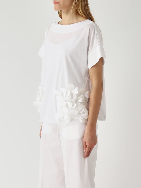 3. Camiseta de mujer de algodón Blanco Óptico Meimeij m6ex09