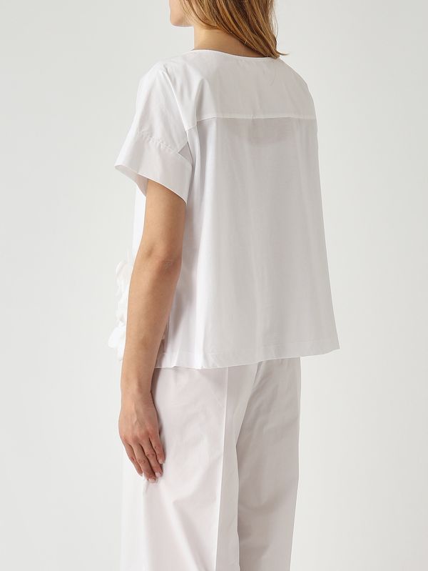 4. Camiseta de mujer de algodón Blanco Óptico Meimeij m6ex09
