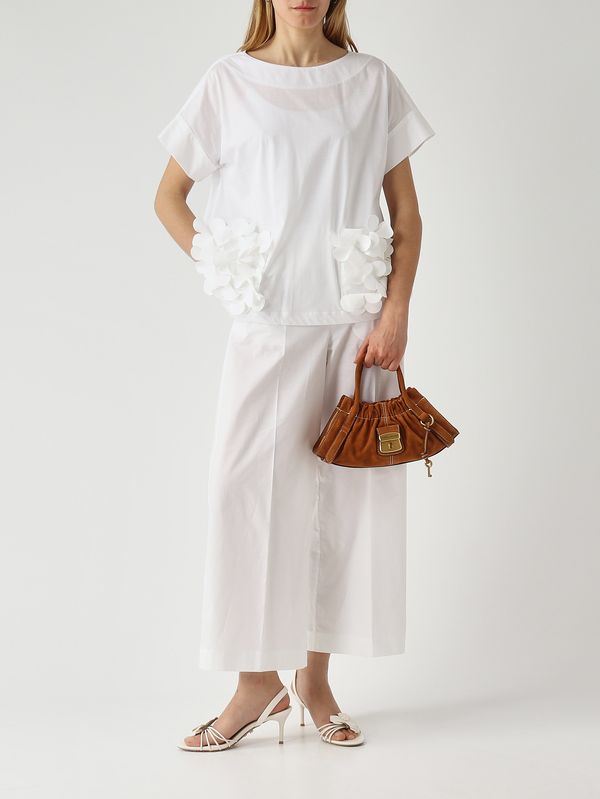 2. Camiseta de mujer de algodón Blanco Óptico Meimeij m6ex09