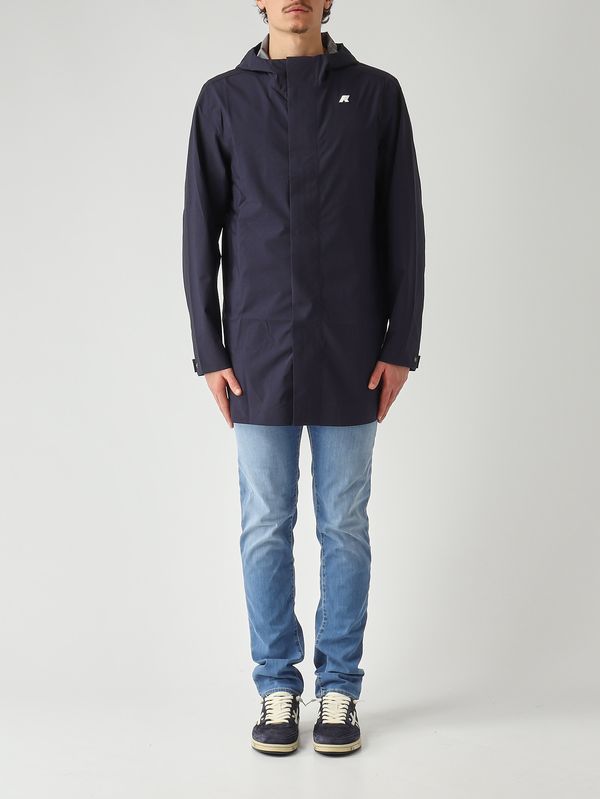 1. Herrenjacke Tommy Stretch 2L aus technischem Stretchgewebe Marineblau K-Way k1161ww