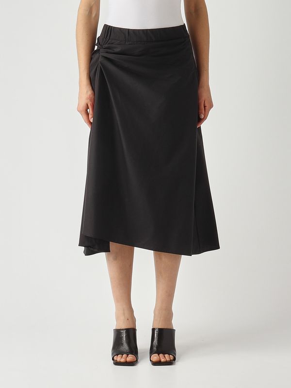 Women's stretch cotton skirt Black Meimeij