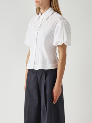 3. Camisa de mujer de algodón elástico Blanco Óptico