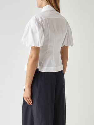 4. Camisa de mujer de algodón elástico Blanco Óptico