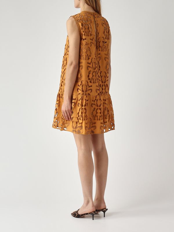 4. Amaranth cotton women's dress Turmeric Nenette amaranto