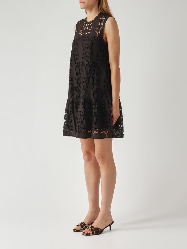 3. Vestido de mujer color amaranto de algodón. Negro Nenette amaranto