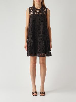 1. Vestido de mujer color amaranto de algodón. Negro