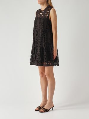 3. Vestido de mujer color amaranto de algodón. Negro