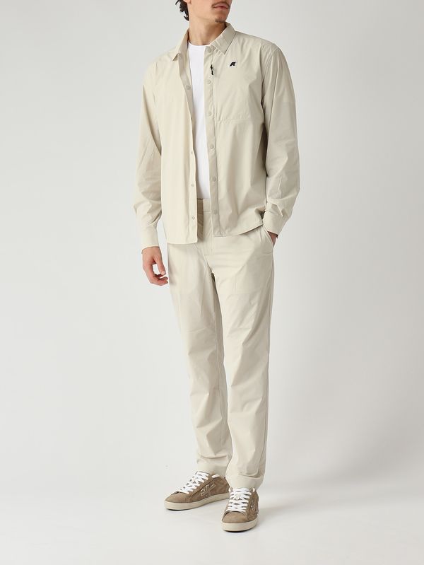 2. Men's Recher shirt in stretch technical fabric Light Beige K-Way k11717