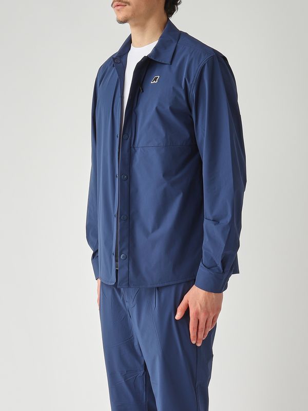 3. Herrenhemd Recher aus technischem Stretchgewebe Indigoblau K-Way k11717