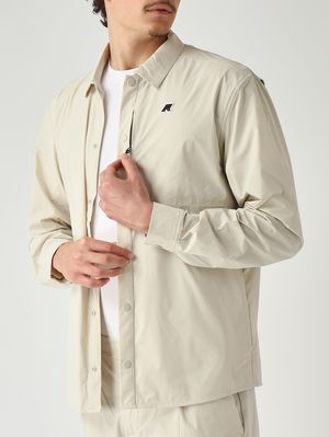5. Men's Recher shirt in stretch technical fabric Light Beige