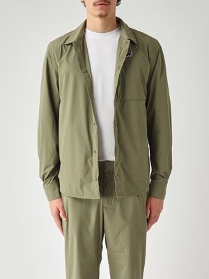1. Chemise homme Recher en tissu technique extensible Vert mousse
