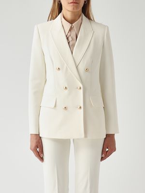 1. Blazer de mujer Baila en cady elástico Marfil