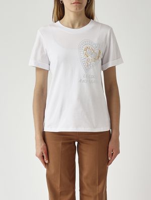 1. Camiseta Dart de algodón para mujer Blanco