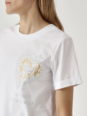 5. Camiseta Dart de algodón para mujer Blanco