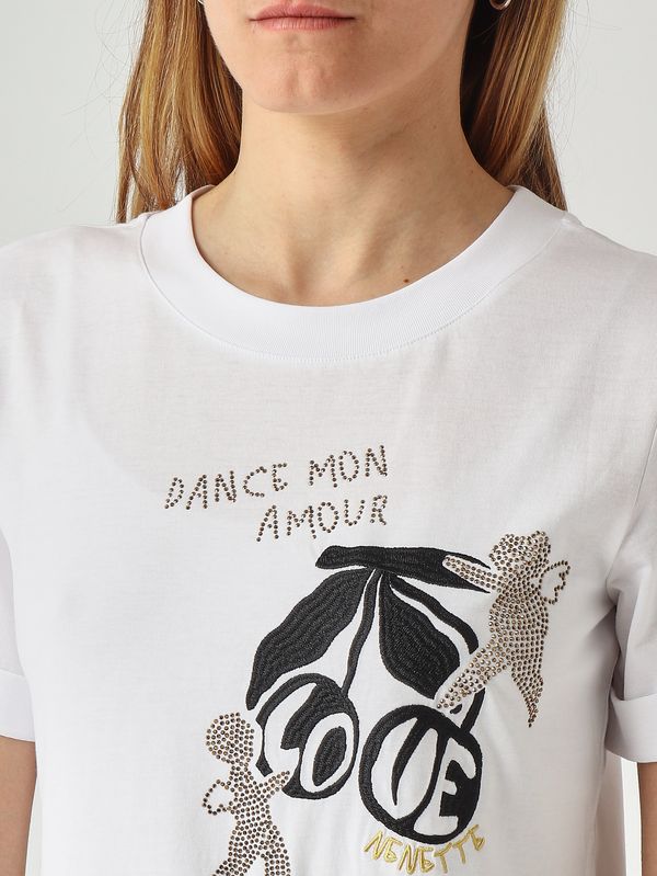 5. Camiseta Diuk de algodón para mujer Blanco Nenette diuk