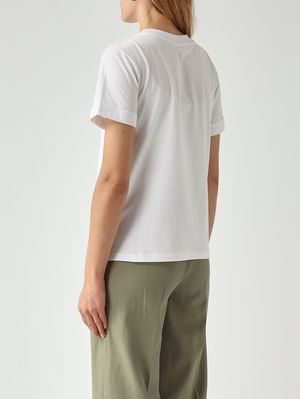 4. Camiseta Diuk de algodón para mujer Blanco