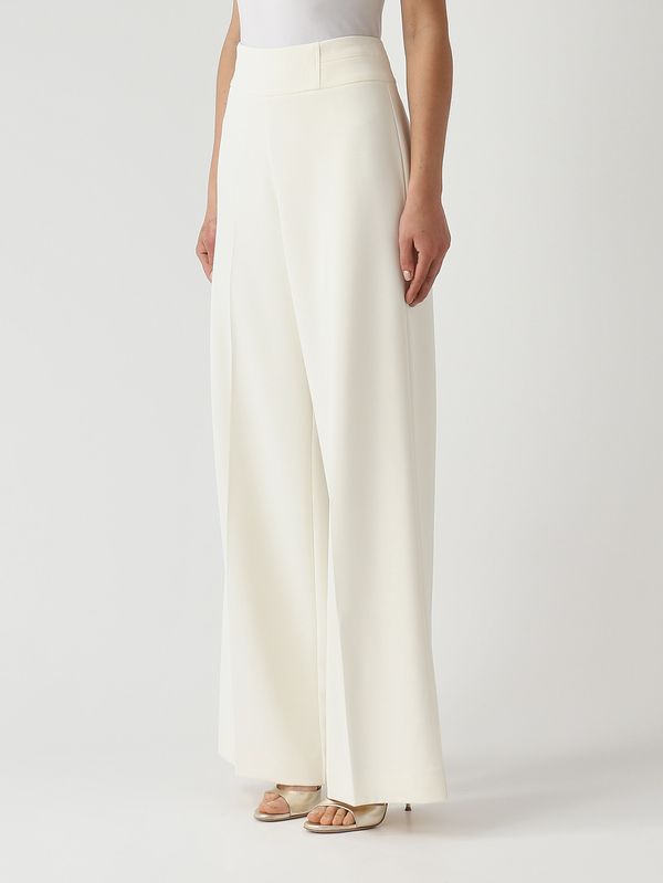 3. Damenhose aus Stretch-Cady Elfenbein Nenette ella