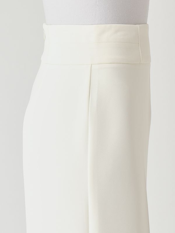 5. Damenhose aus Stretch-Cady Elfenbein Nenette ella
