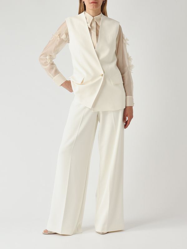 2. Frosty women's shirt in silk-like organza Champagne Nenette frosty
