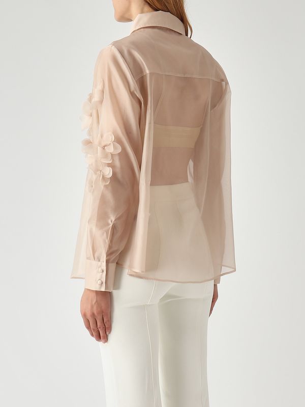 4. Camisa de mujer Frosty en organza de imitación seda. Polvos Nenette frosty