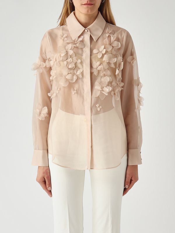 1. Camisa de mujer Frosty en organza de imitación seda. Polvos Nenette frosty