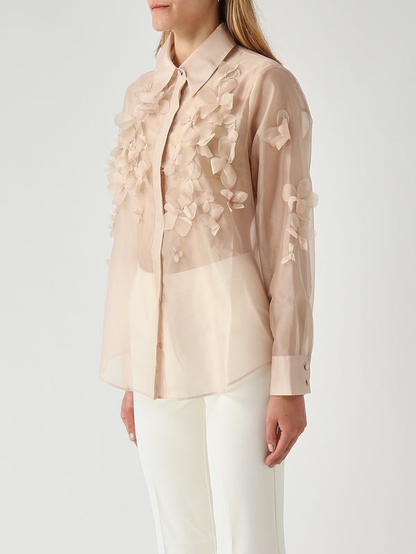 3. Camisa de mujer Frosty en organza de imitación seda. Polvos Nenette frosty