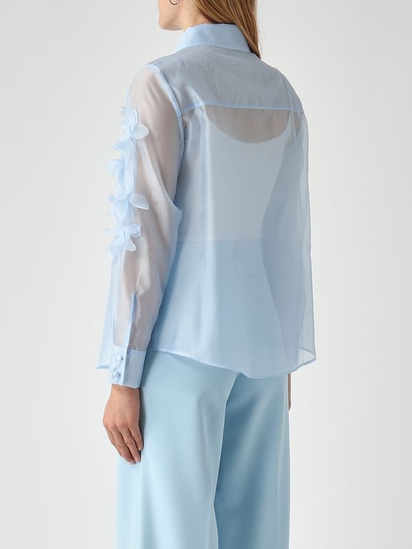 4. Camisa de mujer Frosty en organza de imitación seda. Vinca Nenette frosty