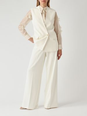 2. Frosty women's shirt in silk-like organza Champagne