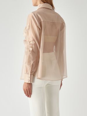 4. Camisa de mujer Frosty en organza de imitación seda. Polvos