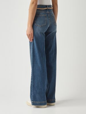 4. Jeans de mujer Scotch de algodón elástico. Denim medio