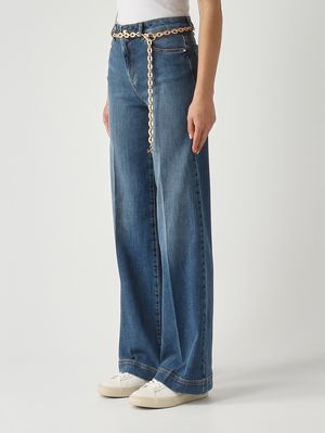 3. Jeans de mujer Scotch de algodón elástico. Denim medio