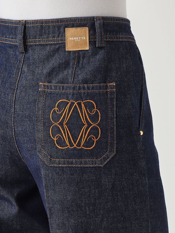 5. Jean Sveva pour femme en denim de coton. Jean foncé Nenette sveva