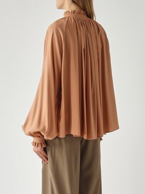 4. Damenbluse aus Stretch-Viskose Puder