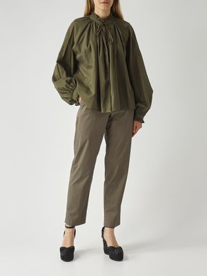 2. Blusa de mujer de algodón Verde Oscuro