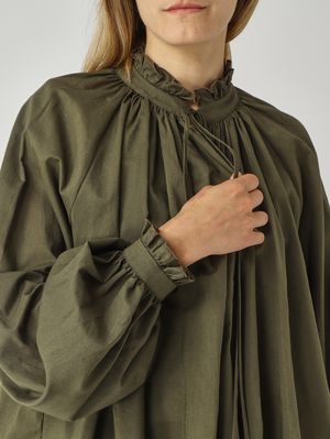 5. Blusa de mujer de algodón Verde Oscuro