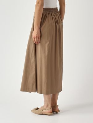 4. Falda de mujer de mezcla de algodón elástico. Tabaco